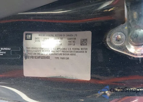 2015 Chevrolet Camaro 2Ls from USA, damaged, VIN 2G1FB1E34F9209455